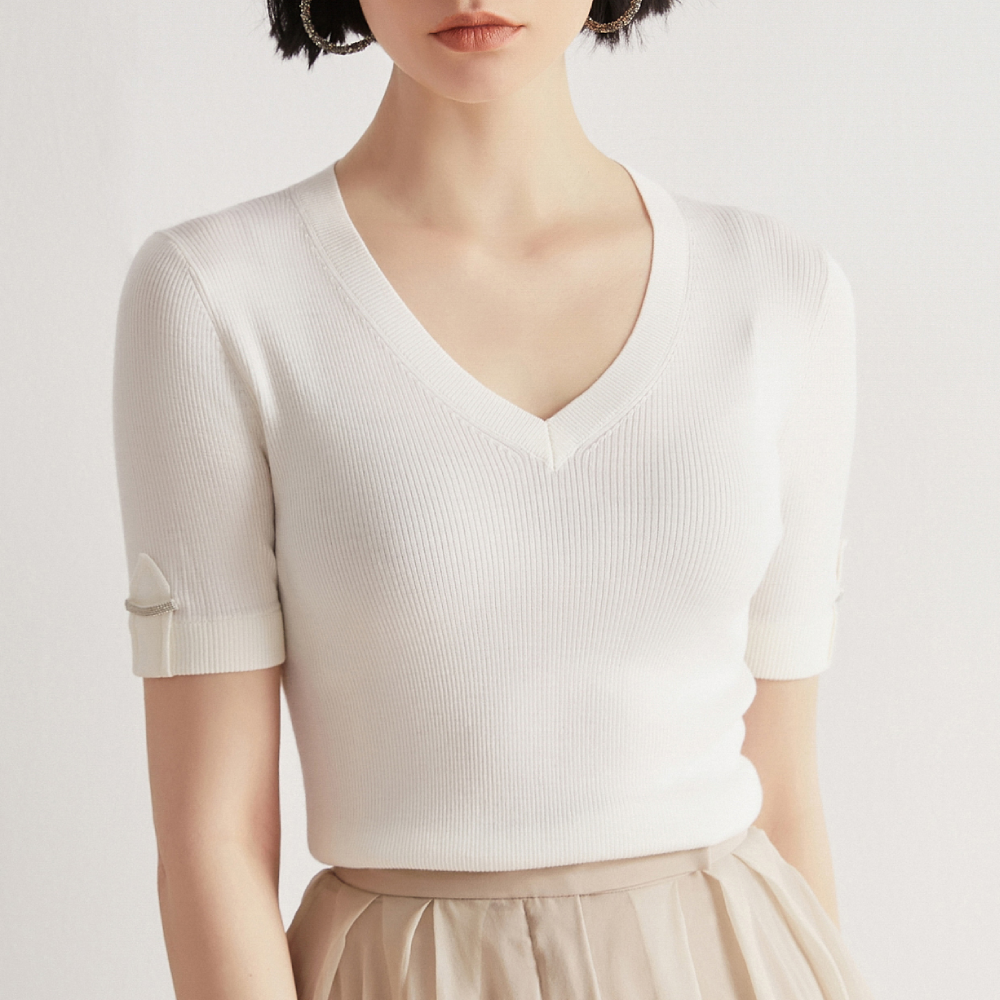Summer Clothing Brands For Women - BC-52 V neck Merino Woolen Clothing