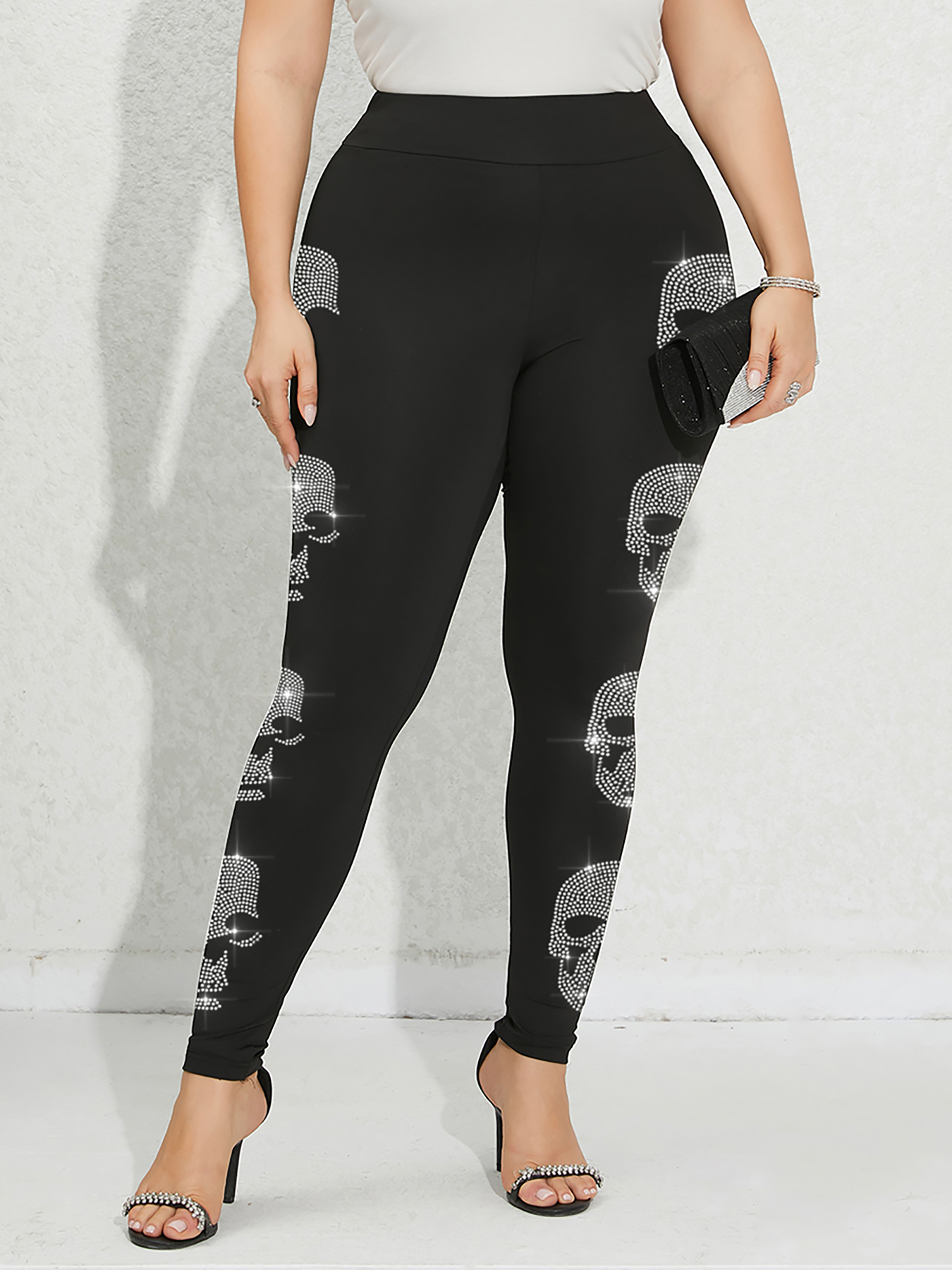 Summer Youth Clothing - Plus Size Women's Pants Skeleton Pattern