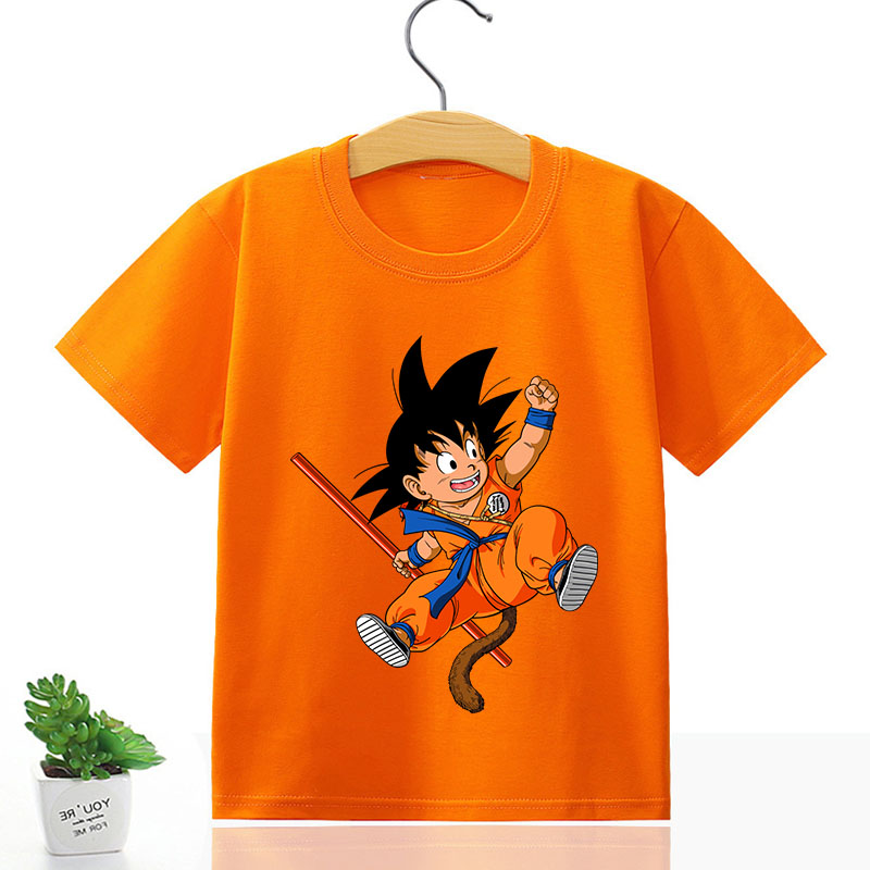 Summer Clothing Gifts - Dragons BallZ Kids TShirt Orange Anime