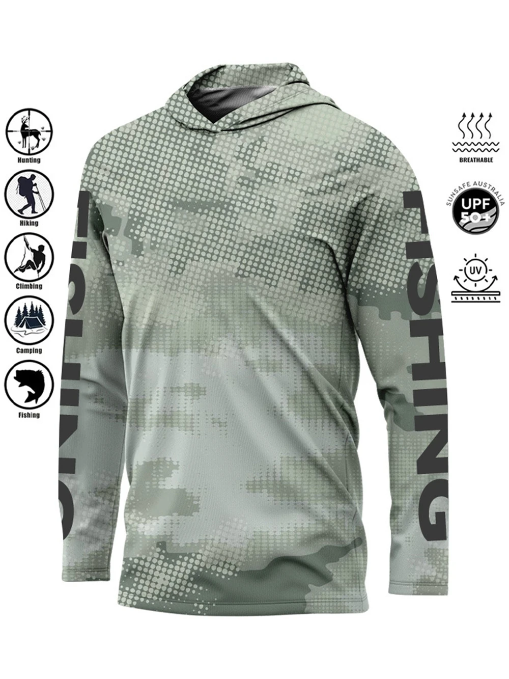 Rash Guard Long Sleeve - MALFC Hood Fishing Shirt Fishing Apparel