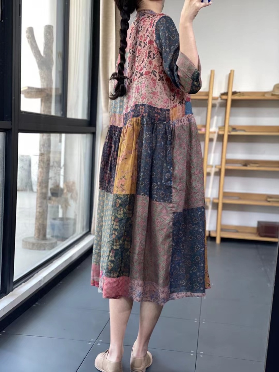 Elegant Loose V-Neck Printed E – Summer Line Clothing Brand recenzja i cena