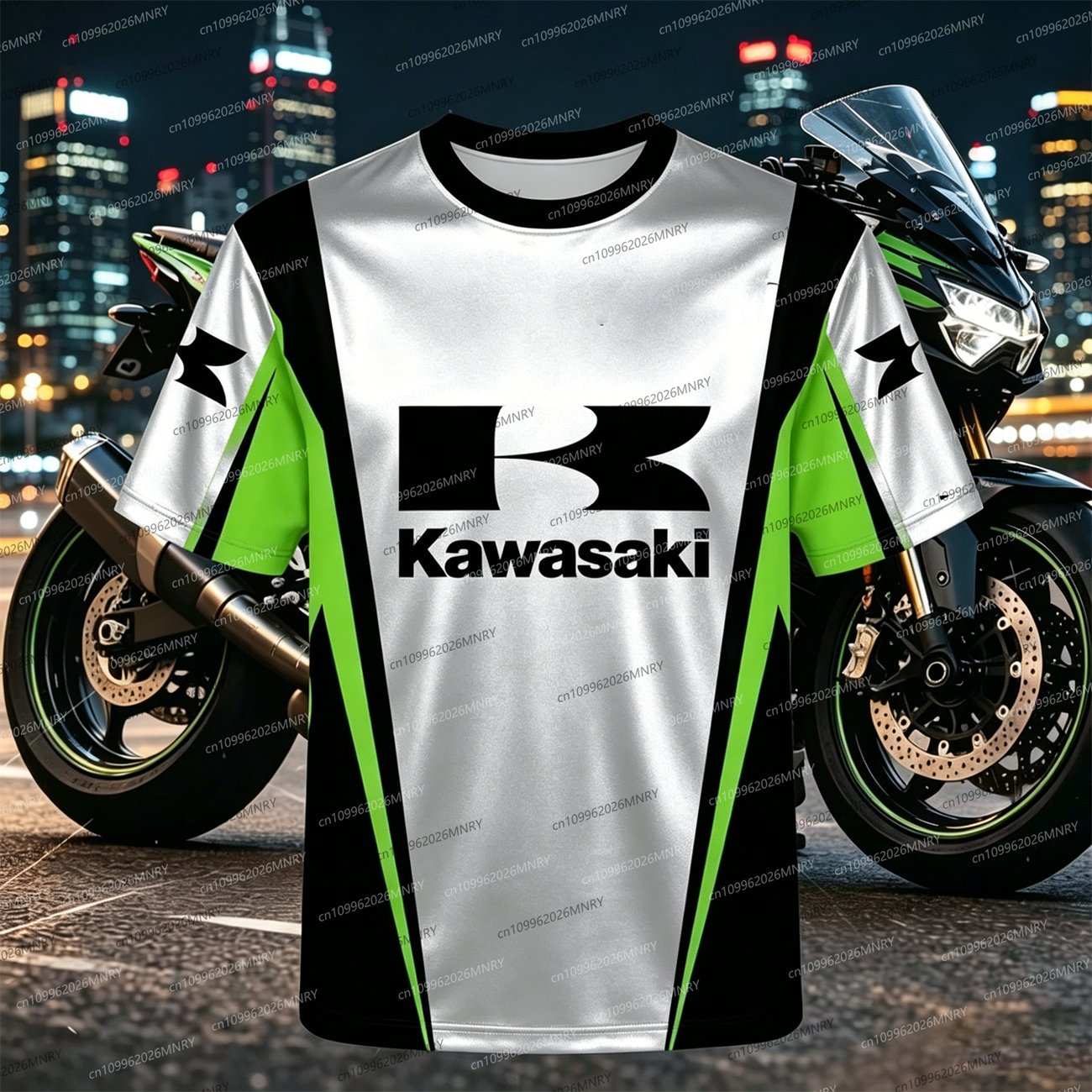 Men Oversized t-shirt Kawasaki – Summer Clothing Motorcycle recenzja i cena