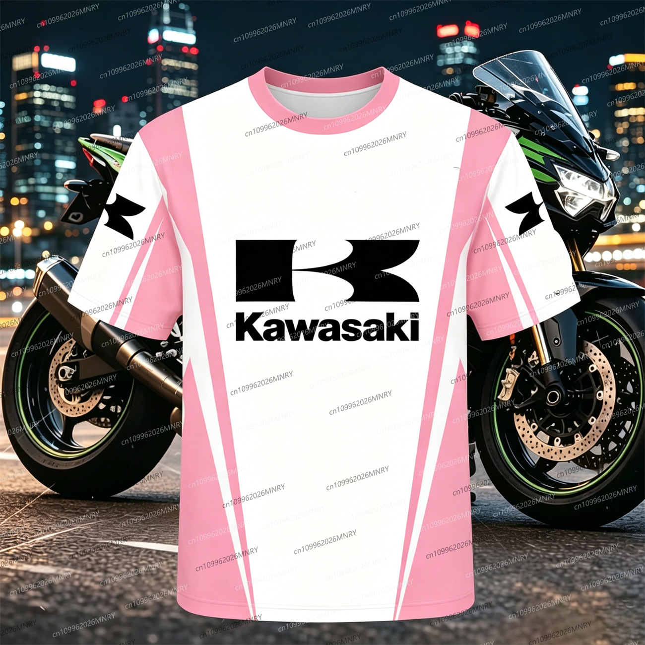 Men Oversized t-shirt Kawasaki – Summer Clothing Motorcycle recenzja i cena