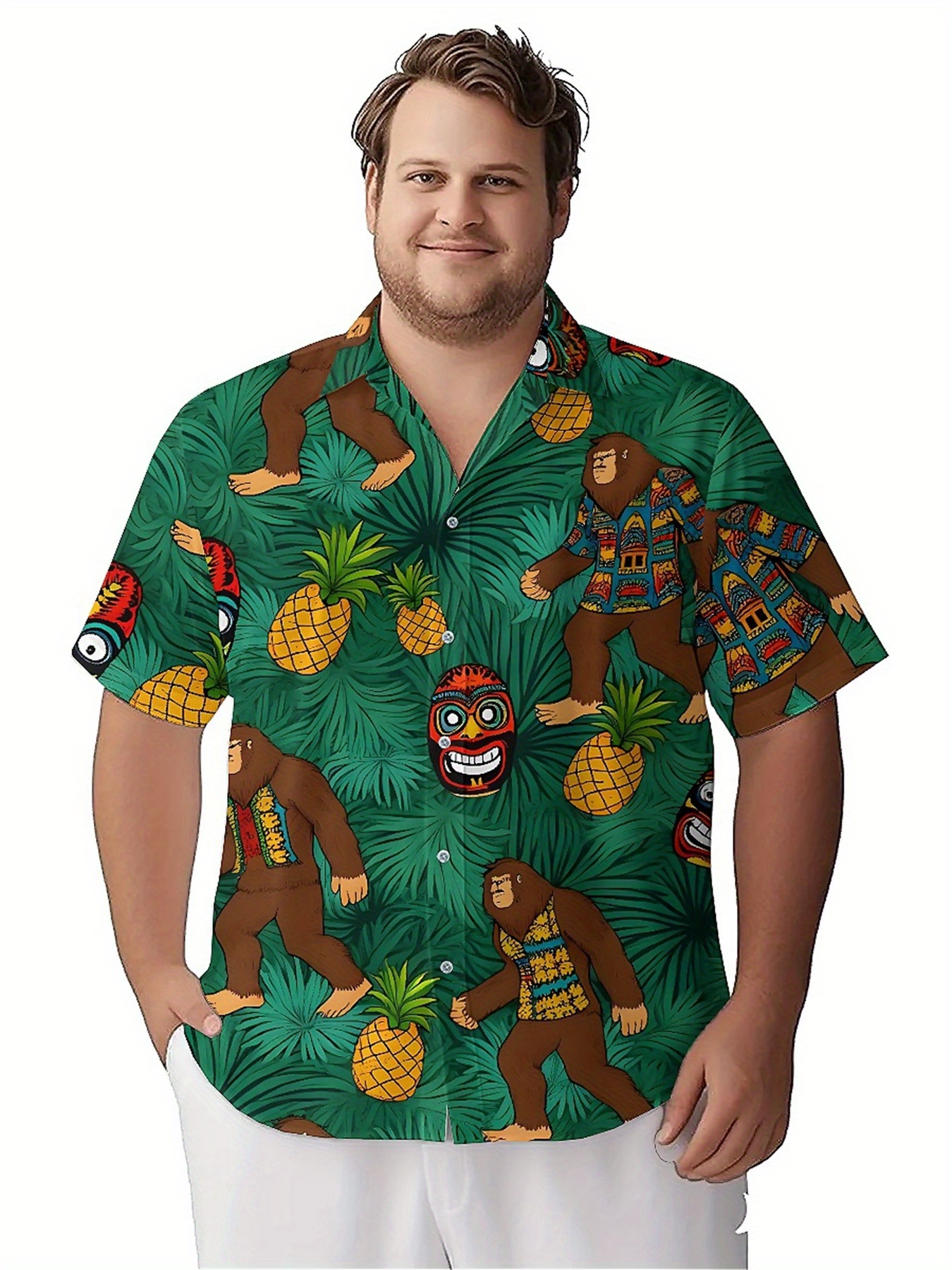 Men's Plus Size Hawaiian Shirt – Summer Youth Clothing recenzja i cena