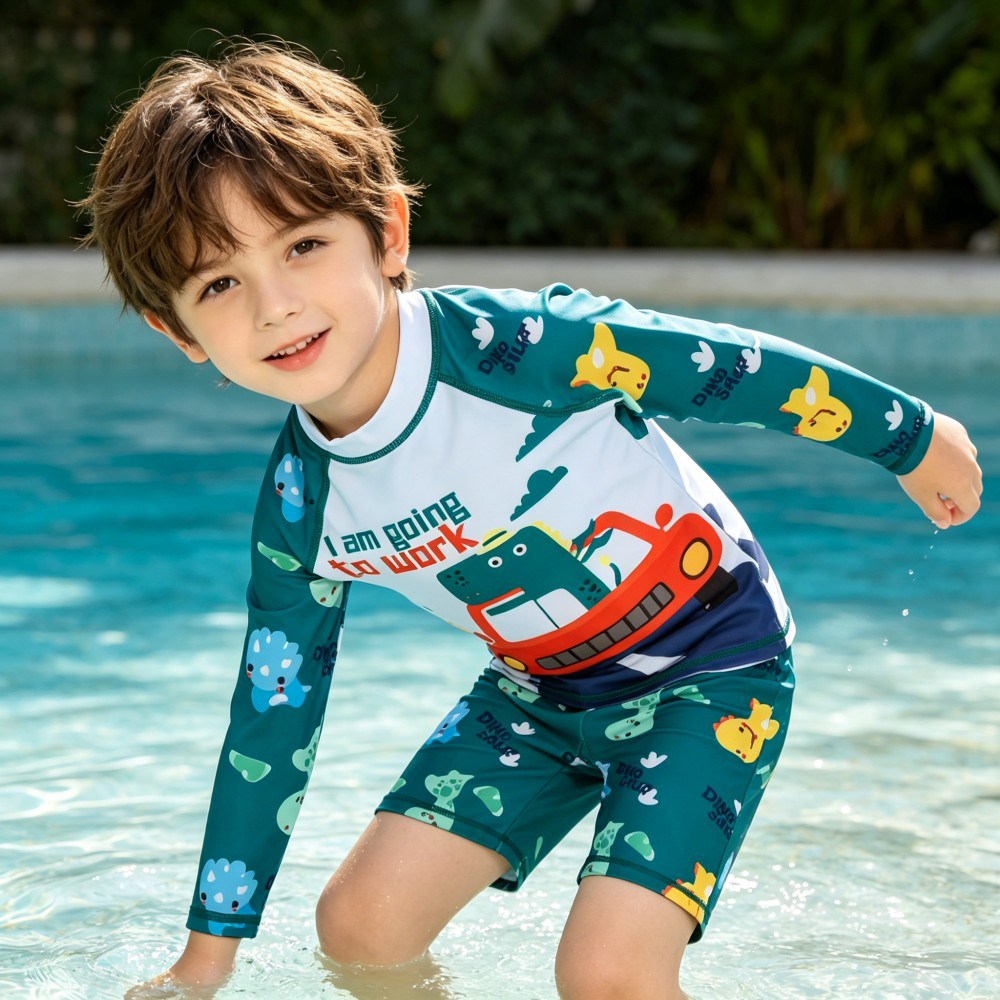 2Pcs Kids Long Sleeve Swimwear – Rash Guard Long Sleeve recenzja i cena