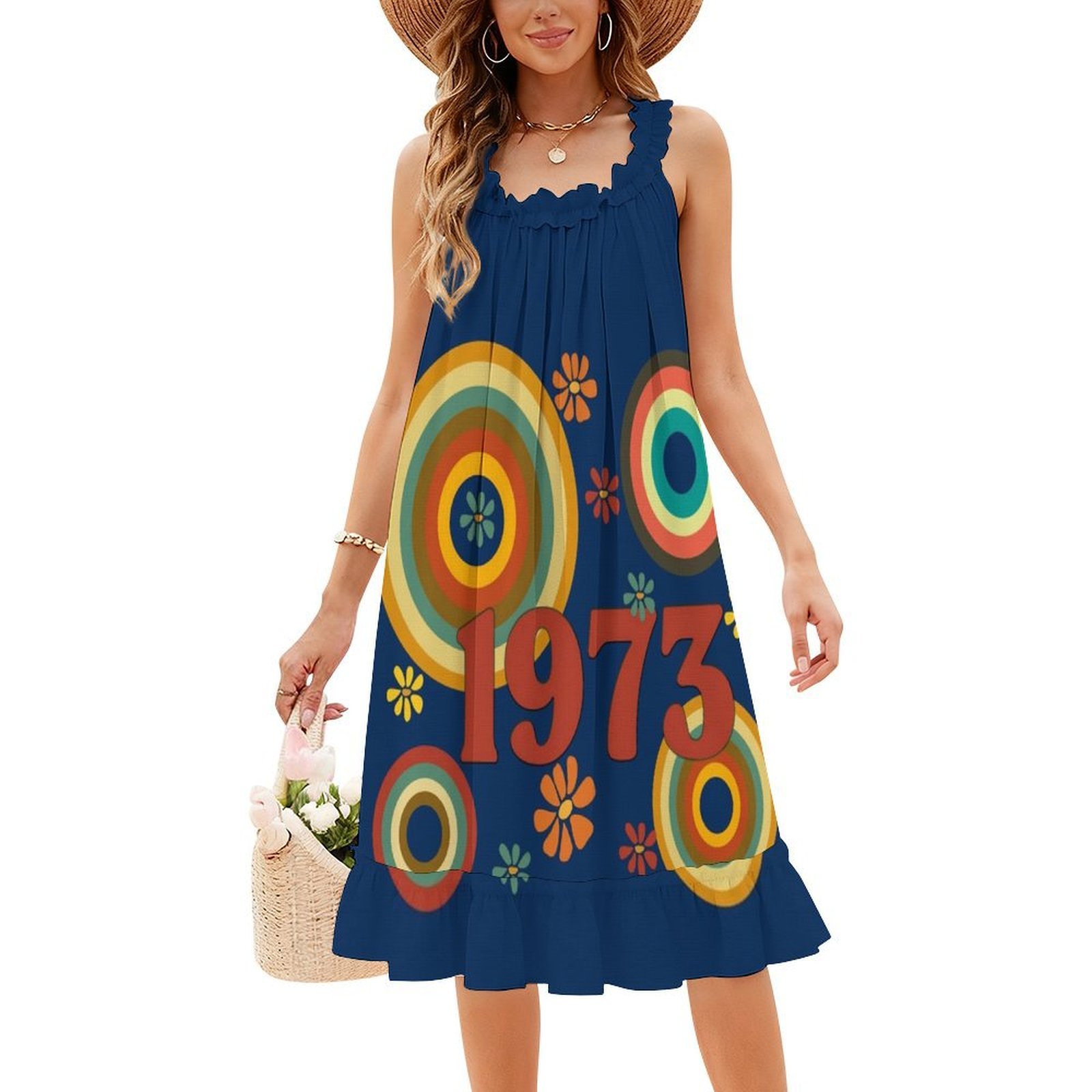 1973 Floral Smock Dress For Wo – Summer Clothing Vibes recenzja i cena