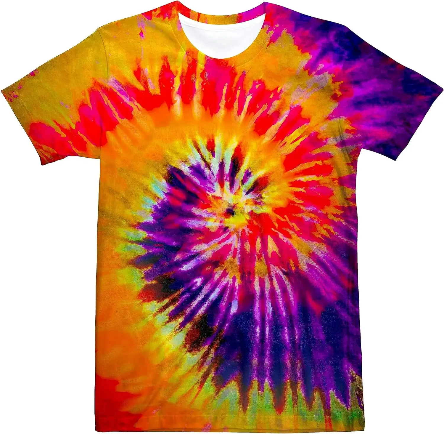 Unisex Retro Tie Dye t shirt f – Summer Clothing For 70 Year Old Woman recenzja i cena