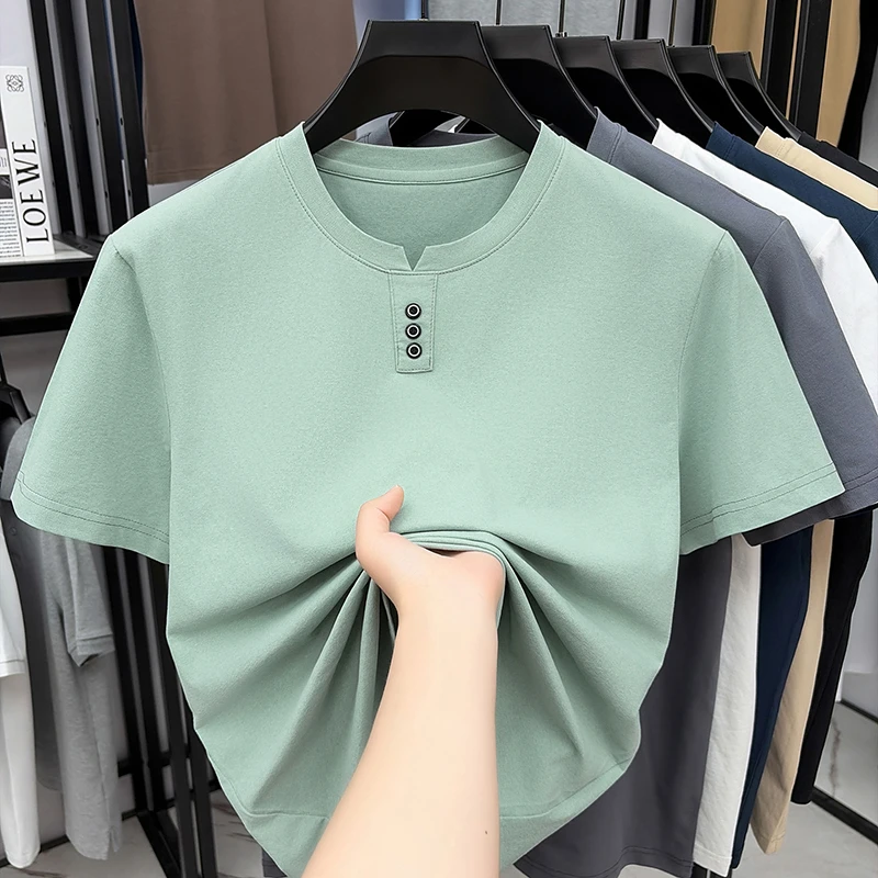 Mens Casual Henley Neck T Shir – Summer Clothing Types recenzja i cena