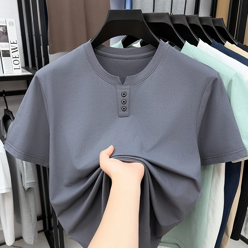 Mens Casual Henley Neck T Shir – Summer Clothing Types recenzja i cena