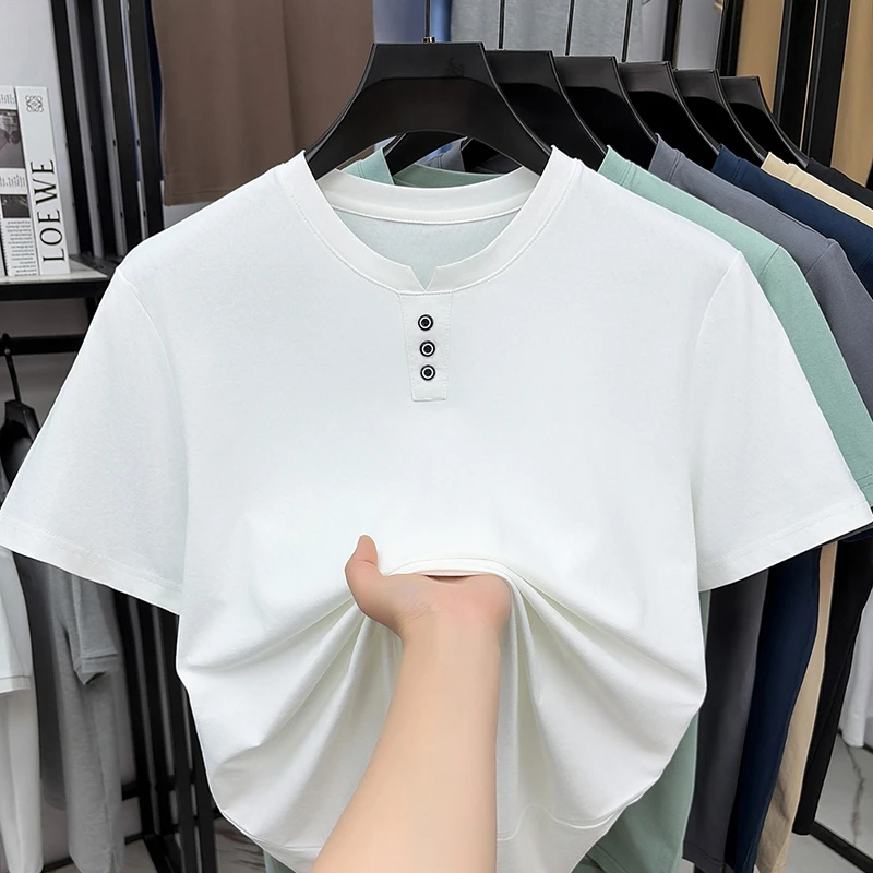 Mens Casual Henley Neck T Shir – Summer Clothing Types recenzja i cena
