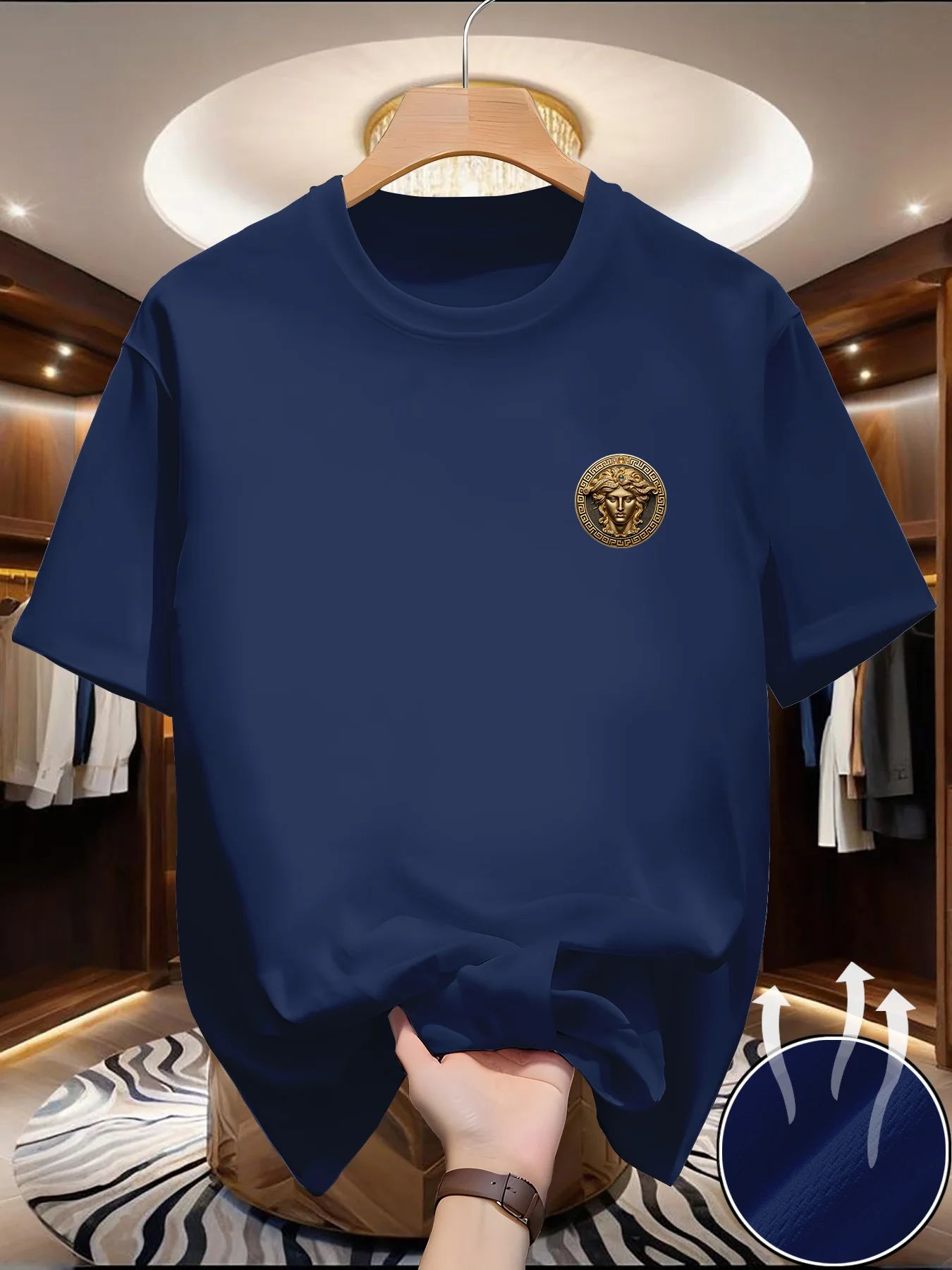 Men's Jewelry Girl Print T-shi – Summer Clothing Europe recenzja i cena