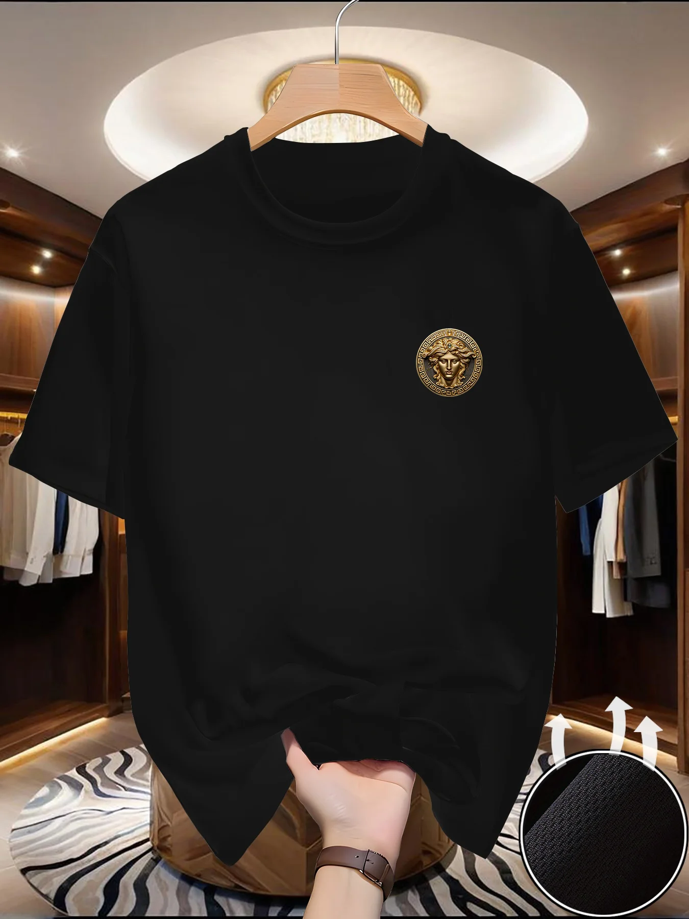 Men's Jewelry Girl Print T-shi – Summer Clothing Europe recenzja i cena