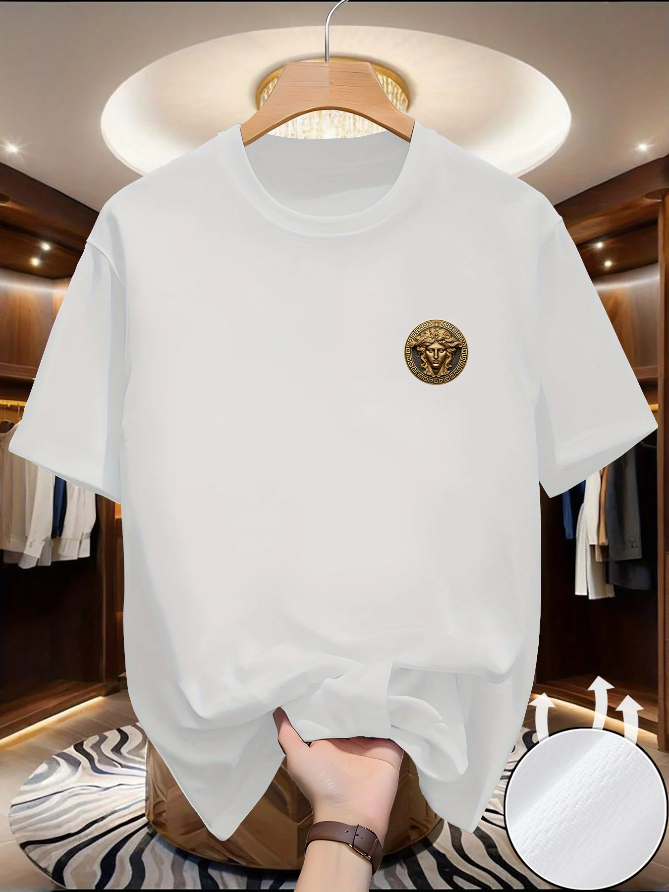 Men's Jewelry Girl Print T-shi – Summer Clothing Europe recenzja i cena