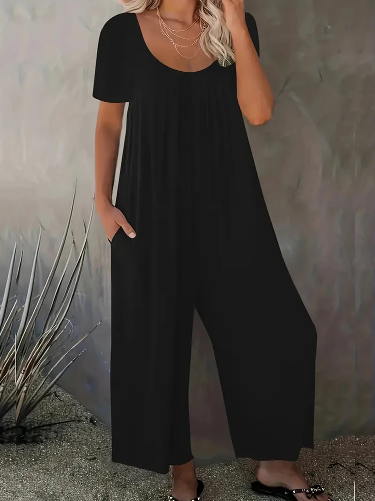 Summer Chic Solid Casual Pocke – Summer Clothing For 70 Year Old Woman recenzja i cena