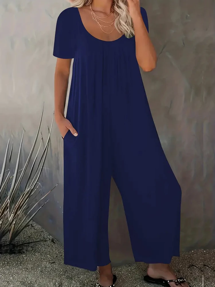 Summer Chic Solid Casual Pocke – Summer Clothing For 70 Year Old Woman recenzja i cena