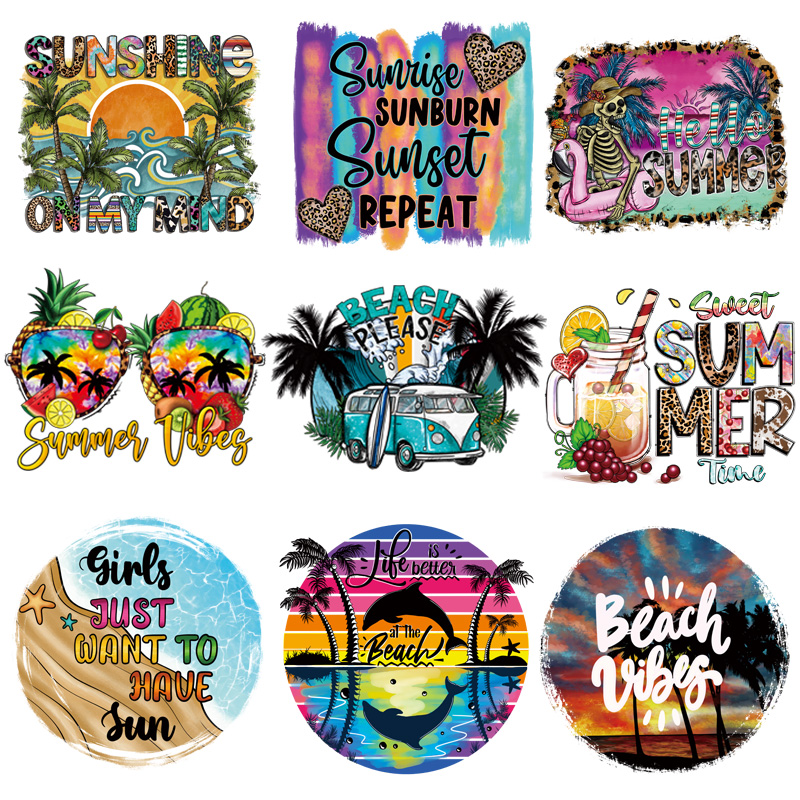 Summer Vibes Iron On Patches H – Summer Clothing Vibes recenzja i cena