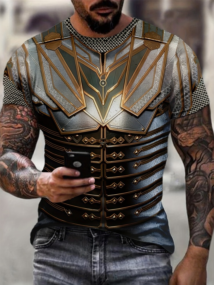 Men's 3D Printed Street Knight – Summer Knights Clothing recenzja i cena