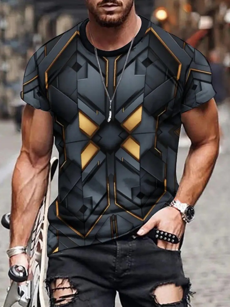 Men's 3D Printed Street Knight – Summer Knights Clothing recenzja i cena