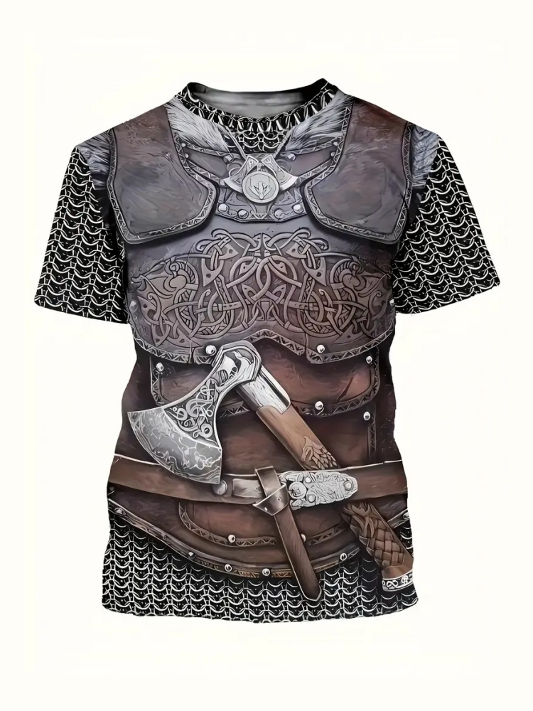 Men's 3D Printed Street Knight – Summer Knights Clothing recenzja i cena