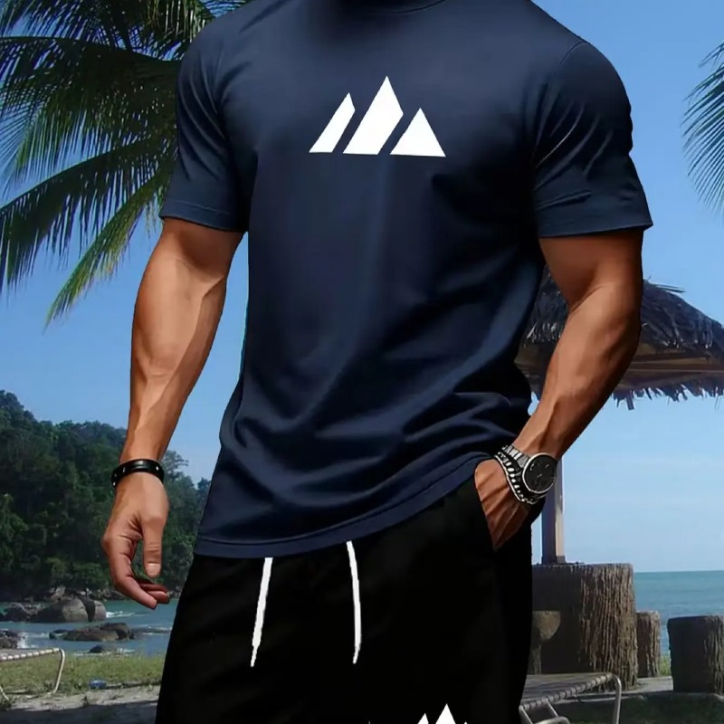 New summer fitness sportswear  – Summer Clothing Sets Men recenzja i cena