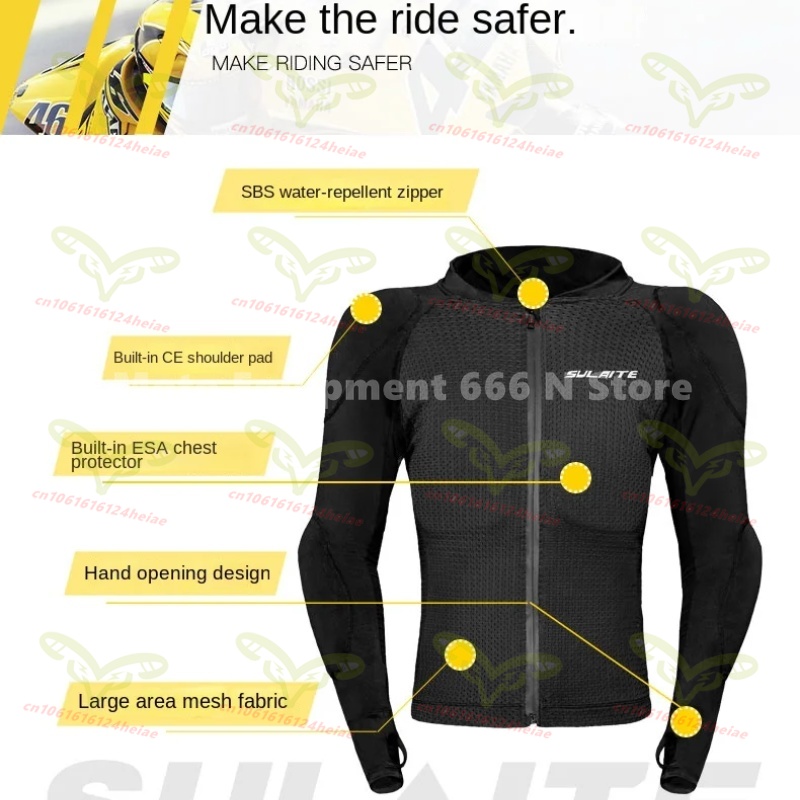 Sulaite Men Motorcycle Jacket  – Summer Clothing Motorcycle recenzja i cena