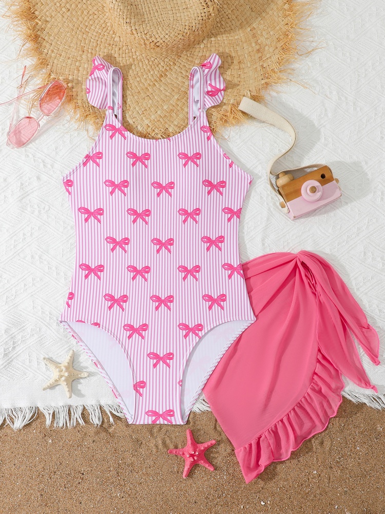 One Piece Girls Kids Swimsuit  – Swim Cover Up Mesh recenzja i cena