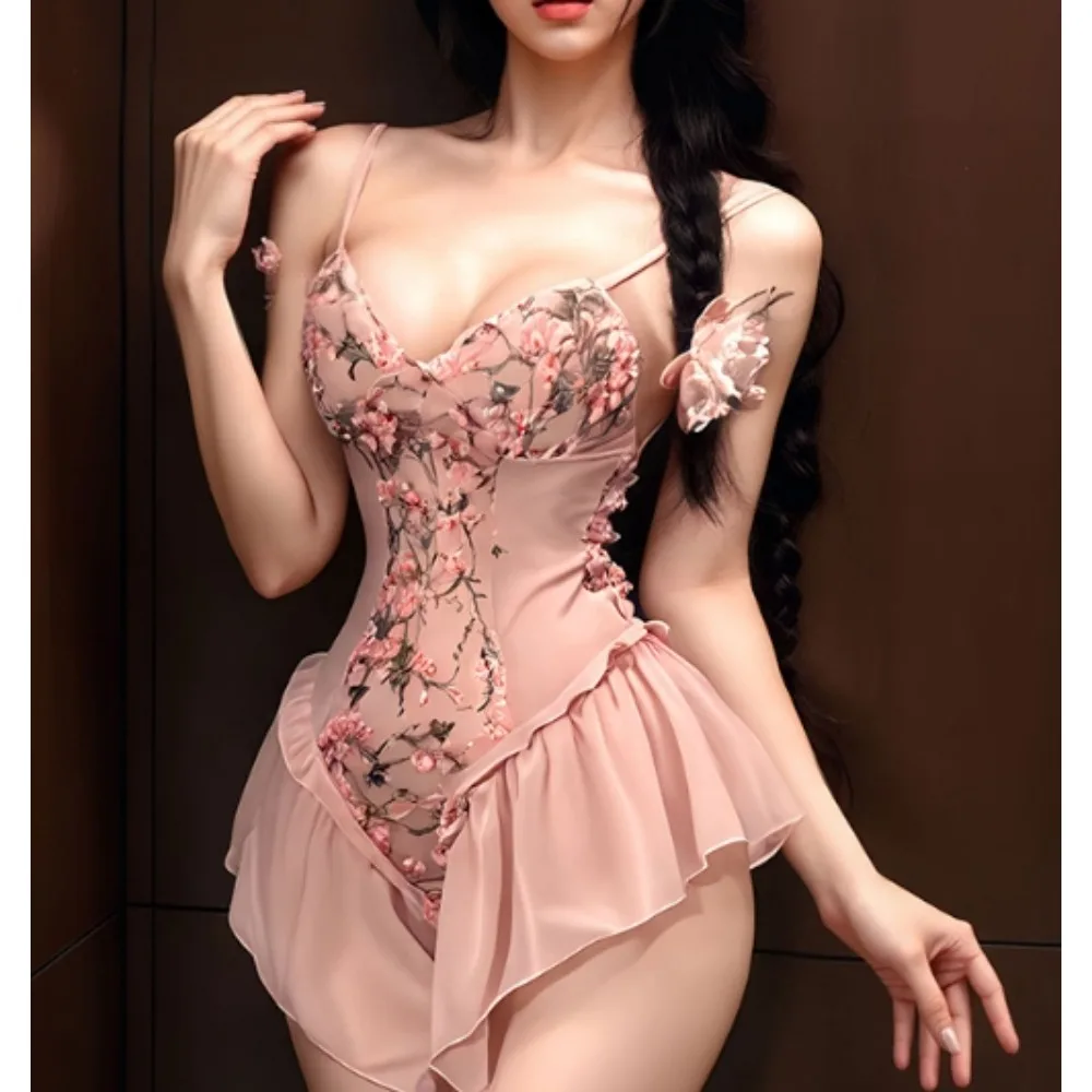 Sexy Slim Spliced Embroidered  – Summer Clothing For 70 Year Old Woman recenzja i cena