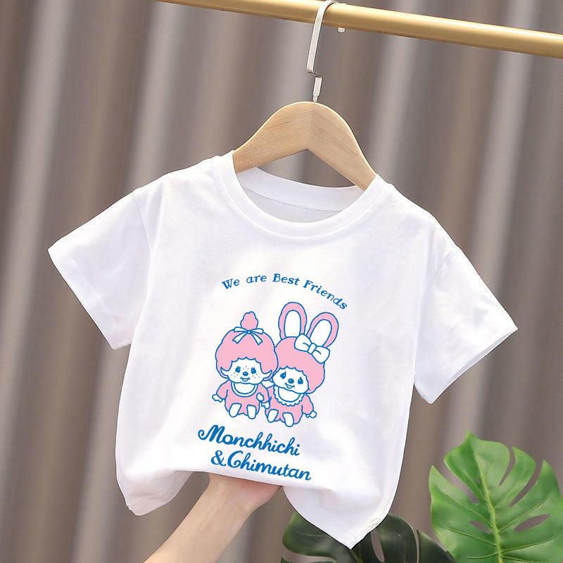 Monchhichi Kids T-shirts Anime – Summer Clothing Gifts recenzja i cena