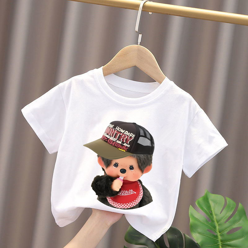Monchhichi Kids T-shirts Anime – Summer Clothing Gifts recenzja i cena