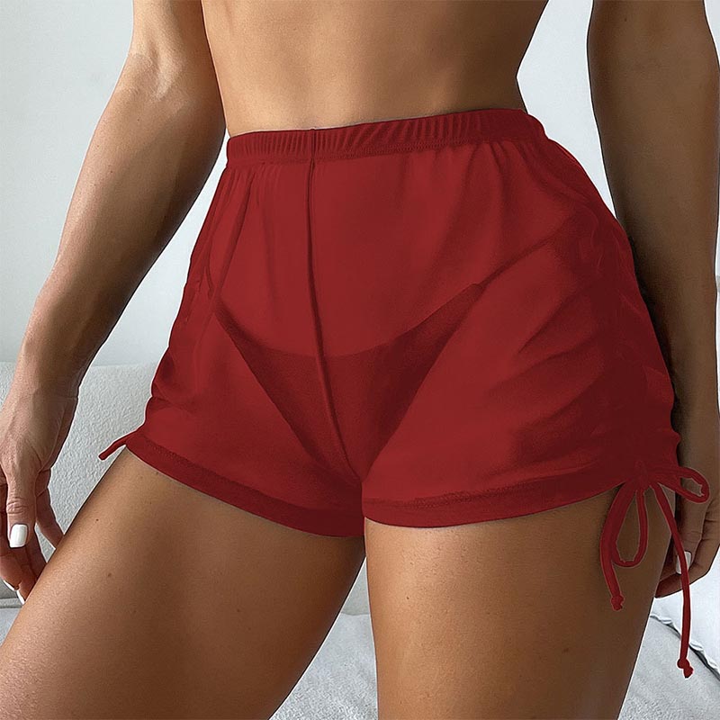 Transparent Sexy Beach Shorts  – Swim Cover Up Mesh recenzja i cena