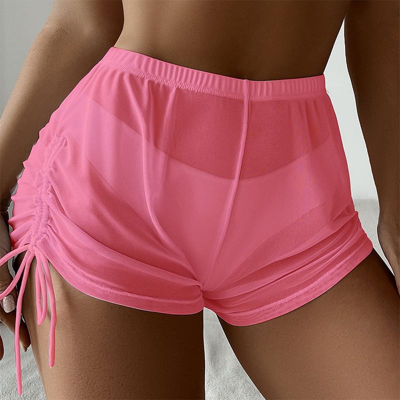 Transparent Sexy Beach Shorts  – Swim Cover Up Mesh recenzja i cena