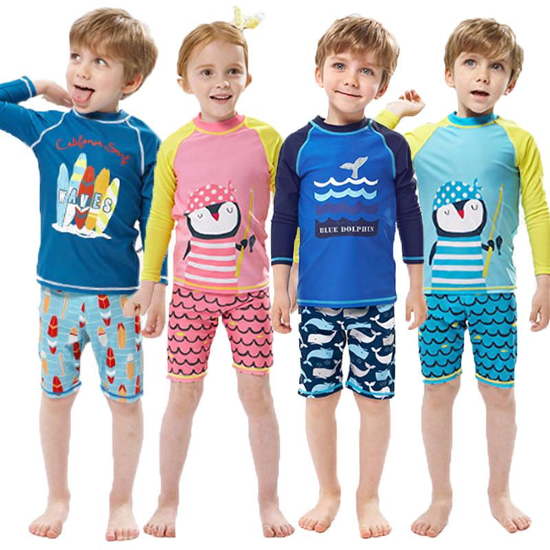 Kids Fish Dolphin Print Swimwe – Rash Guard Long Sleeve recenzja i cena