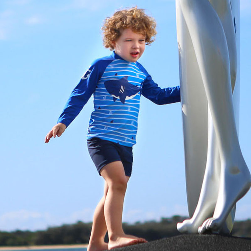 Kids Fish Dolphin Print Swimwe – Rash Guard Long Sleeve recenzja i cena