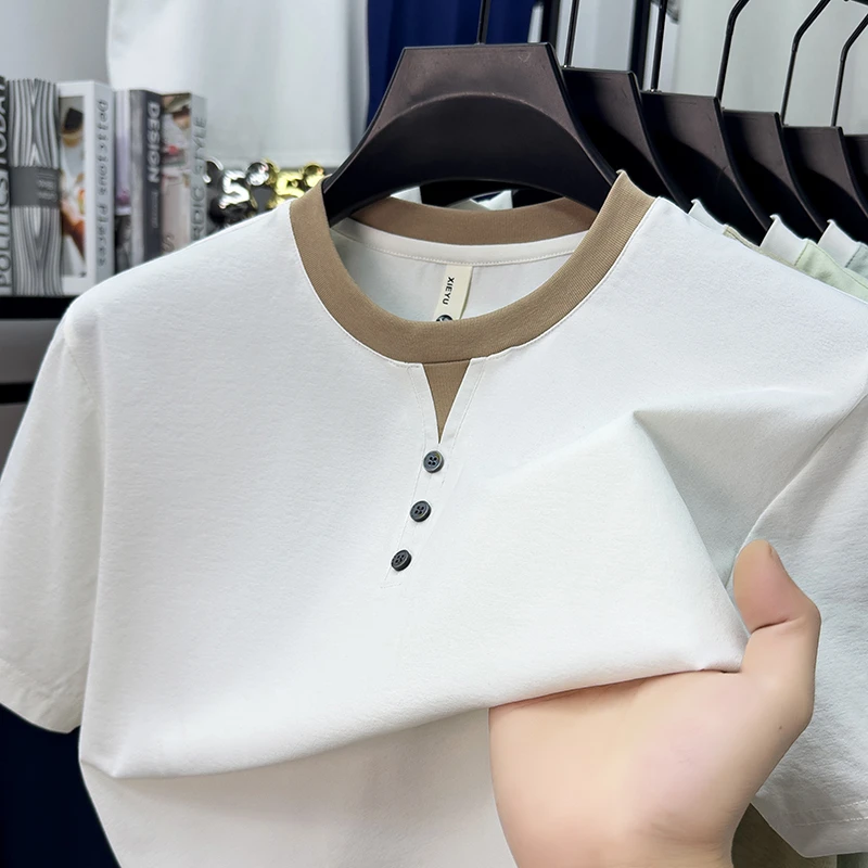 Mens Short Sleeve Henley Neck  – Summer Clothing Types recenzja i cena