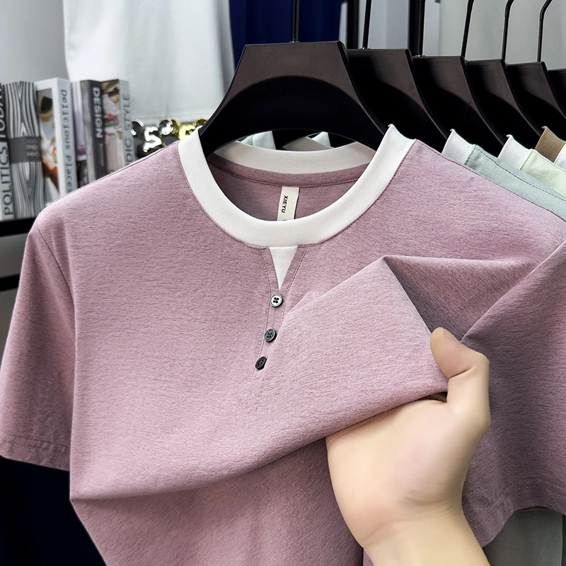 Mens Short Sleeve Henley Neck  – Summer Clothing Types recenzja i cena