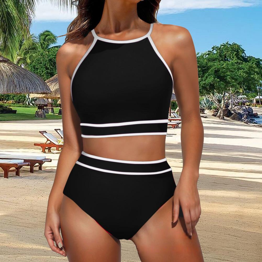 Sporty Color Block Swimsuit 2P – Swim Cover Up Mesh recenzja i cena