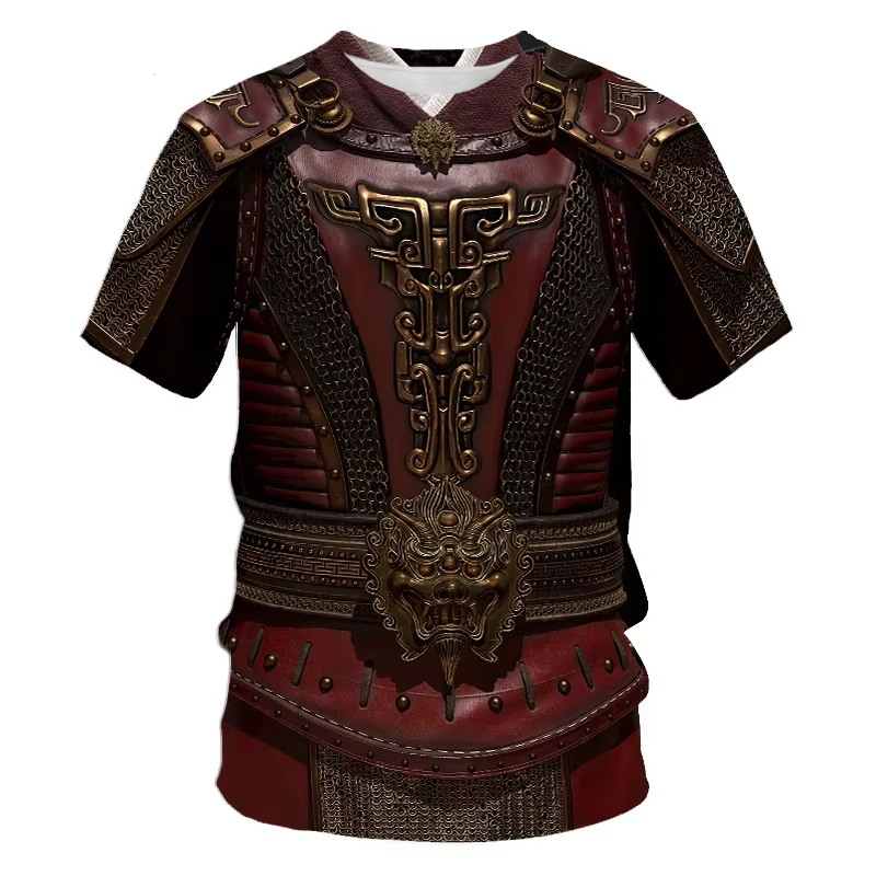 Retro 3D Print Medieval Knight – Summer Knights Clothing recenzja i cena