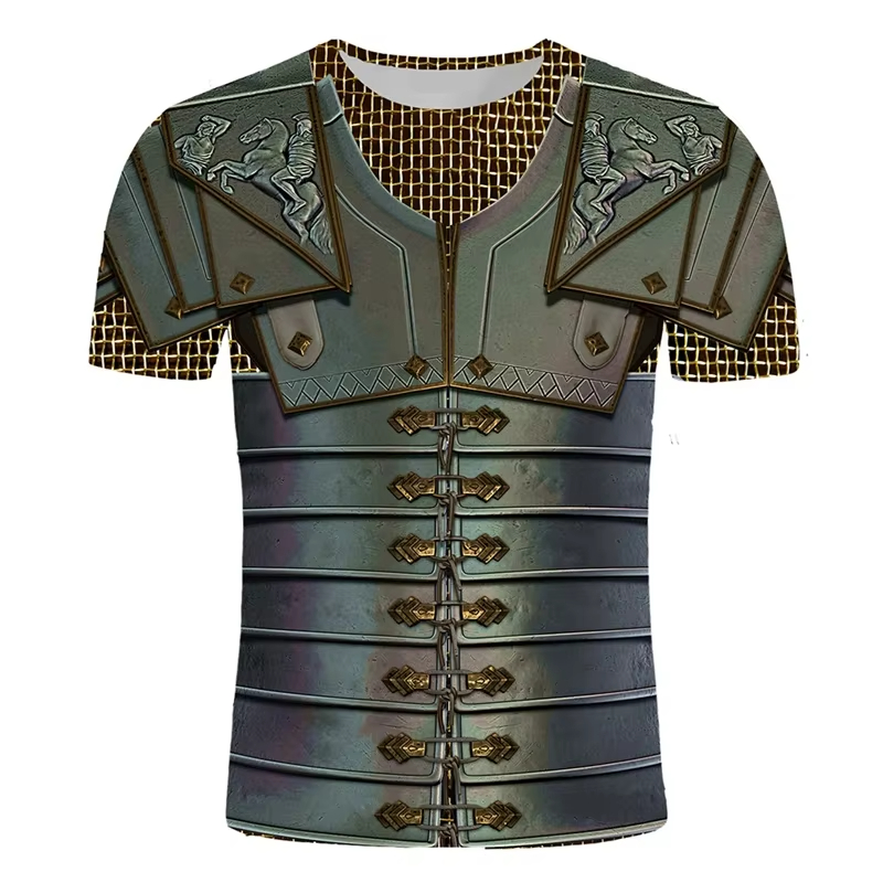 Retro 3D Print Medieval Knight – Summer Knights Clothing recenzja i cena