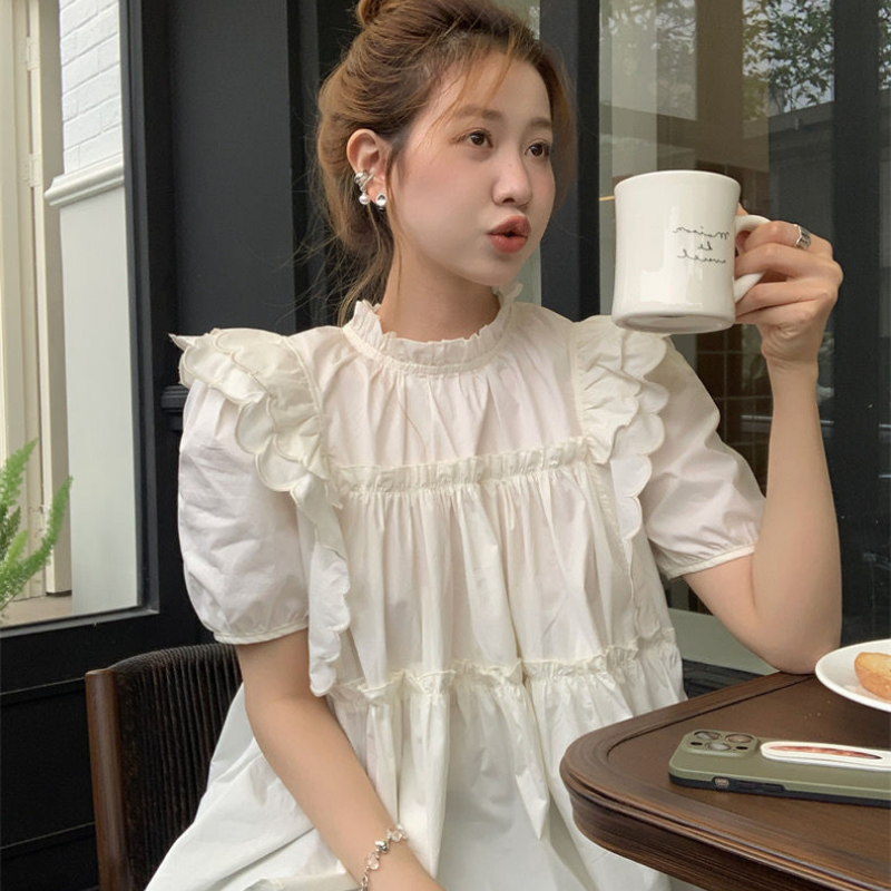 Sweet Pleated Loose Blouse Sum – Summer Youth Clothing recenzja i cena