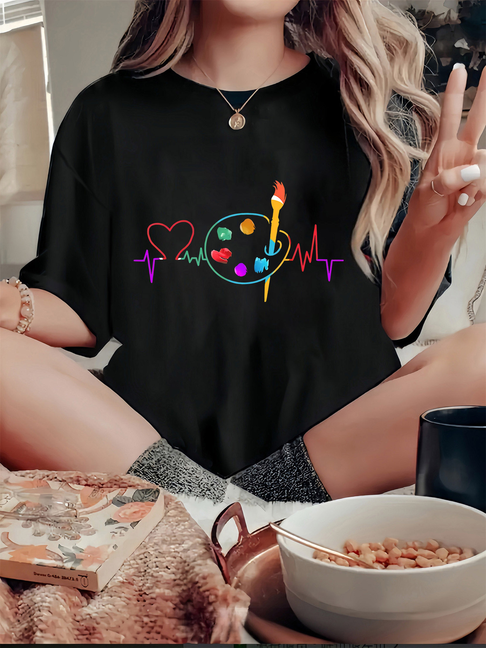 Colorful Geometric Women's Cas – Summer Clothing Palette recenzja i cena