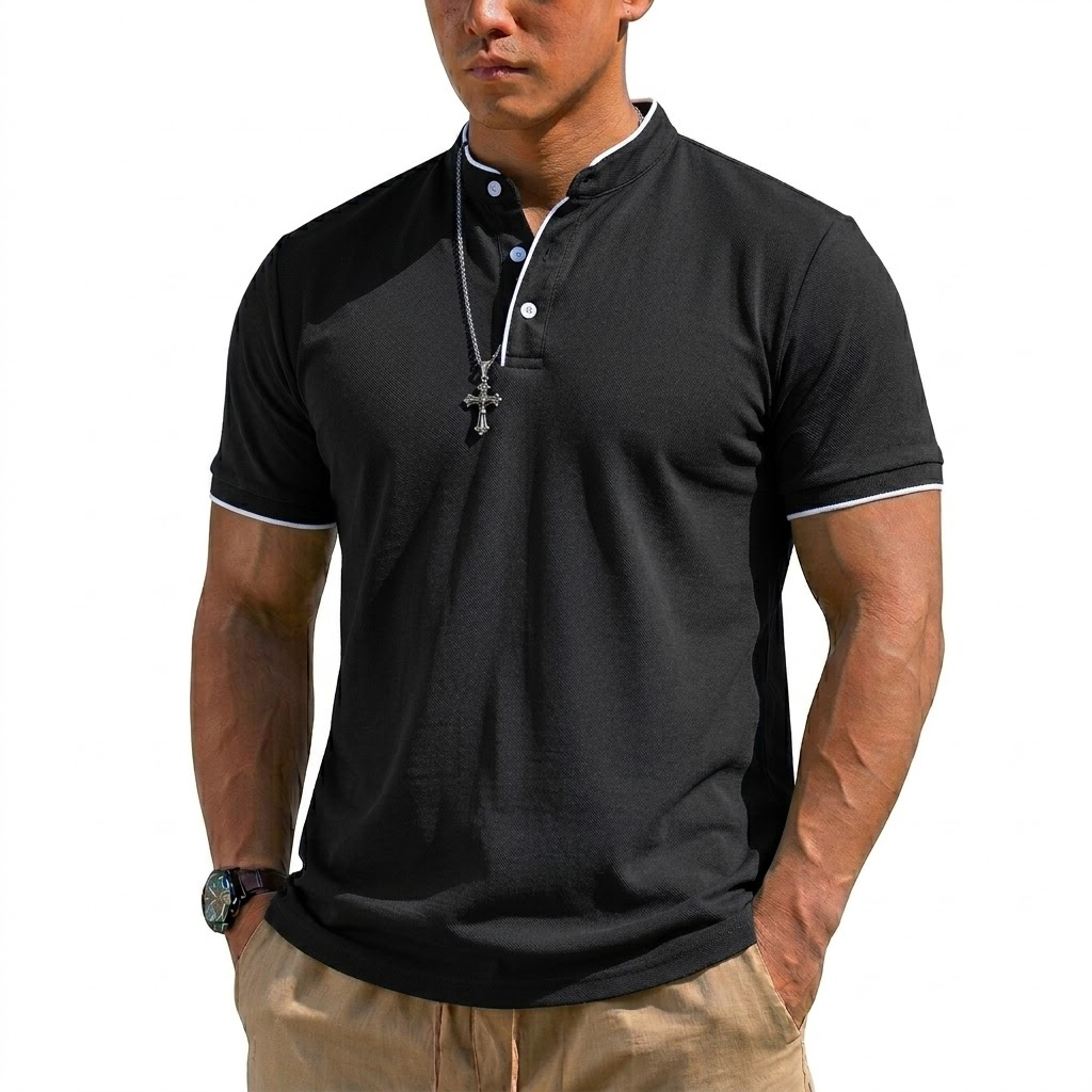 Summer Short Sleeve Henley Shi – Summer Clothing Types recenzja i cena