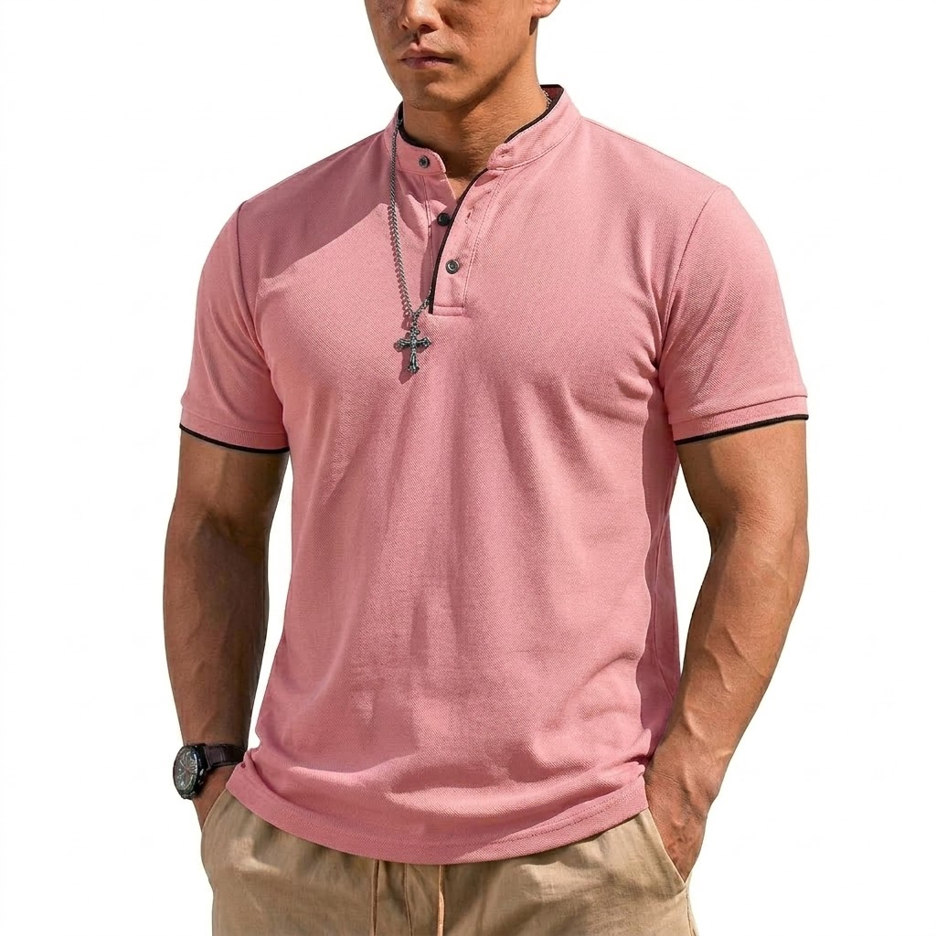 Summer Short Sleeve Henley Shi – Summer Clothing Types recenzja i cena