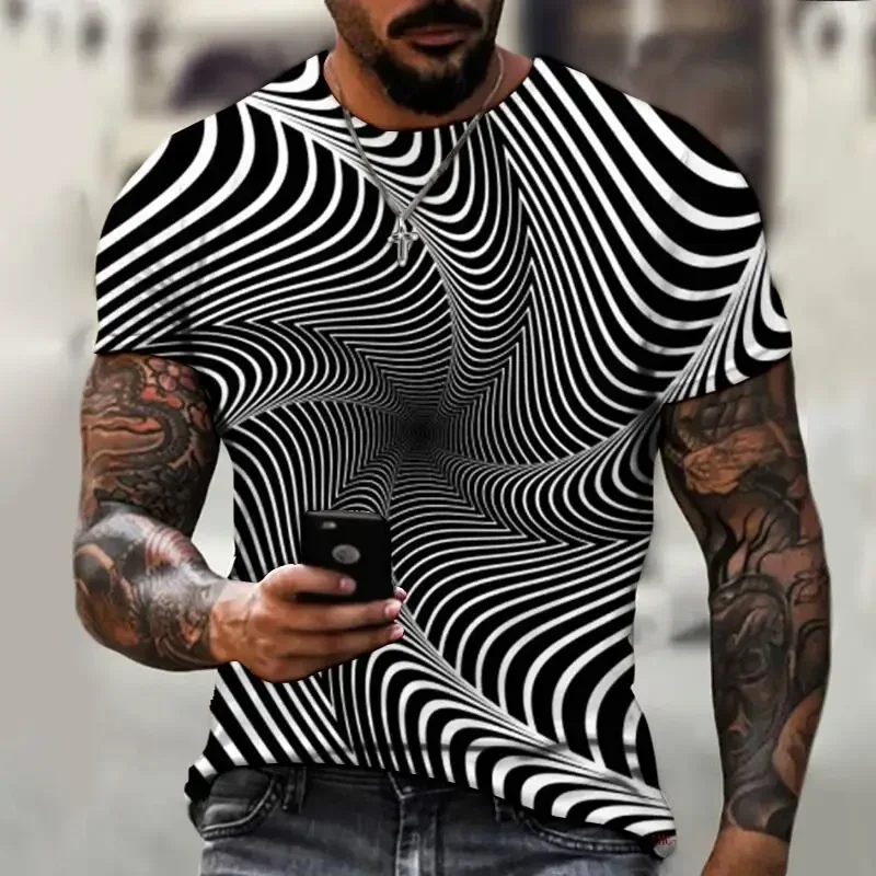Men's 3D printed T-shirt, over – Summer Clothing Affordable recenzja i cena