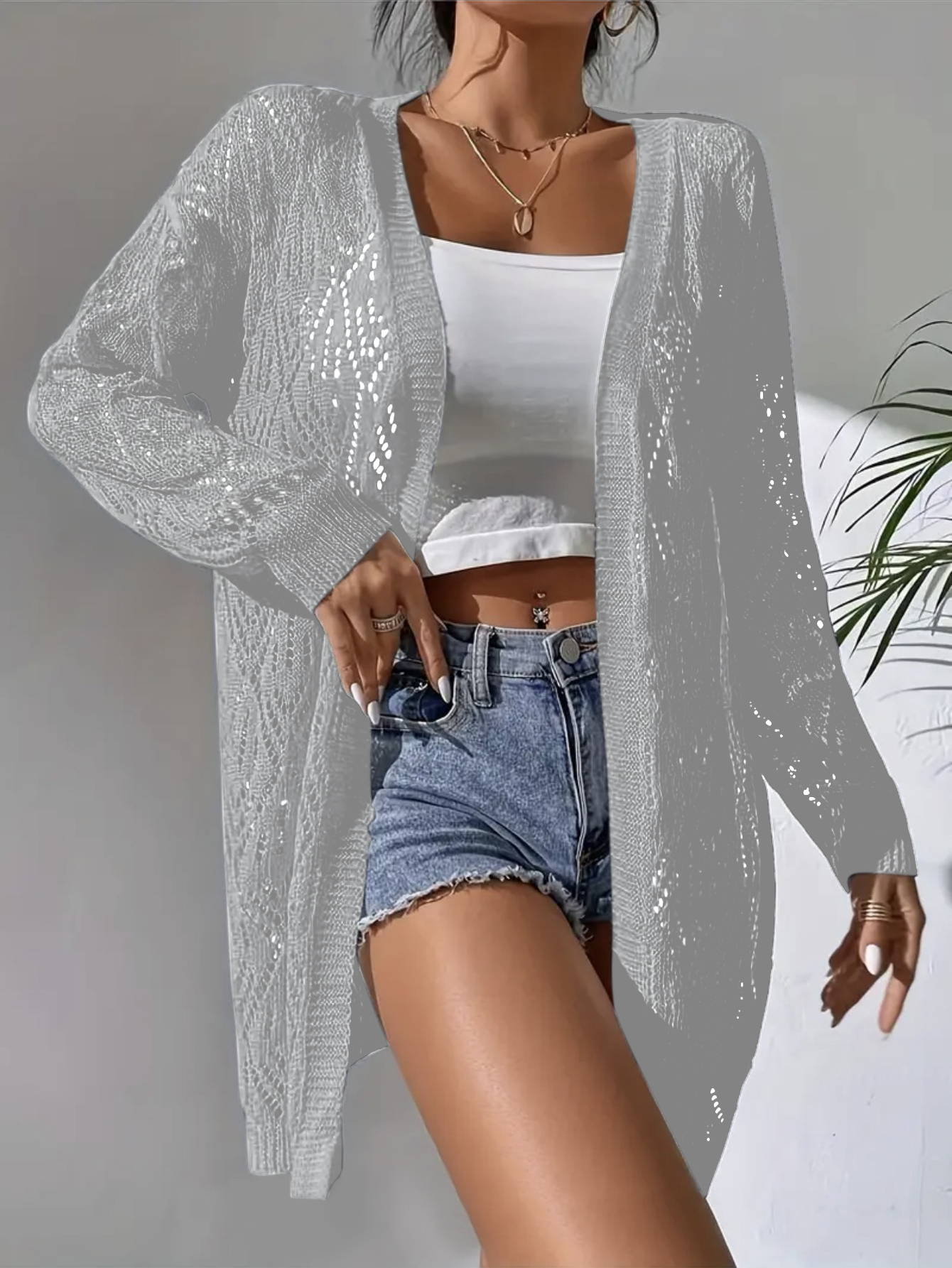 plus Size Open Cardigan Loose  – Summer Clothing Juniors recenzja i cena