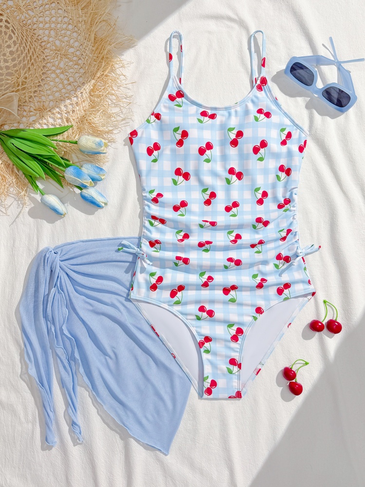 One Piece Girls Kids Swimsuit  – Swim Cover Up Mesh recenzja i cena