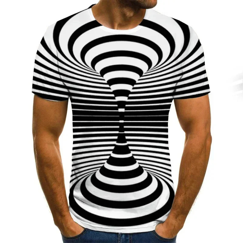 Men's 3D printed T-shirt, over – Summer Clothing Affordable recenzja i cena