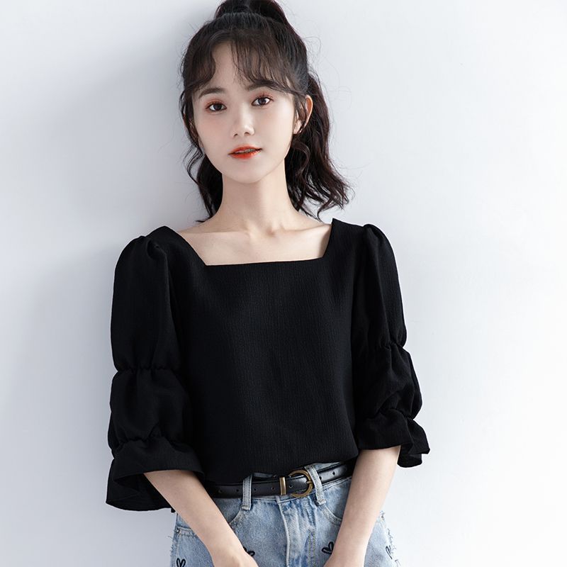 Pleated Short Sleeve Solid Kor – Summer Youth Clothing recenzja i cena