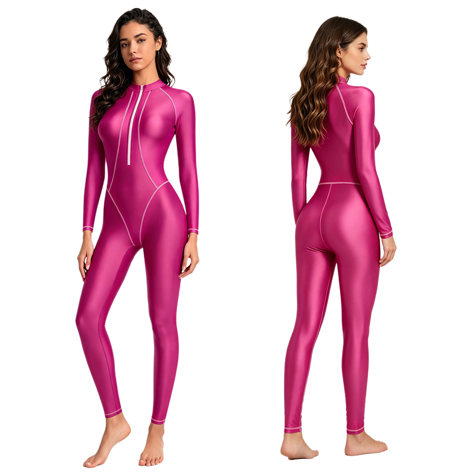 Women Glossy Bodysuit Rash Gua – Rash Guard Long Sleeve recenzja i cena