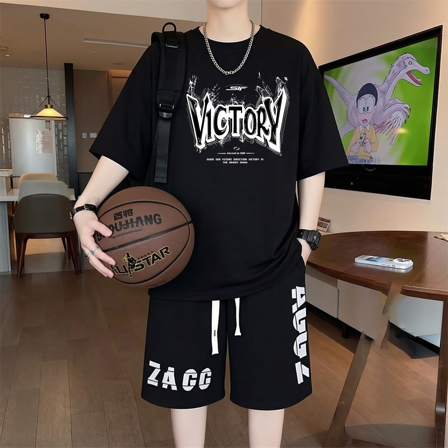 Summer Men T-shirts Sets Youth – Summer Youth Clothing recenzja i cena