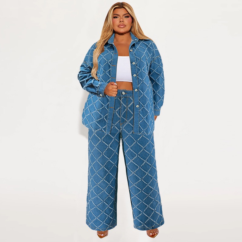 Wmstar Plus Size Denim Two Pie – Summer Clothing Wholesale recenzja i cena